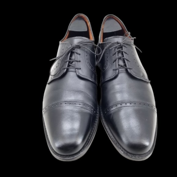 ALLEN EDMONDS Clifton Mens Dress Shoes Black Leather  Cap Toe Oxfords Size 10 B - Picture 2 of 8